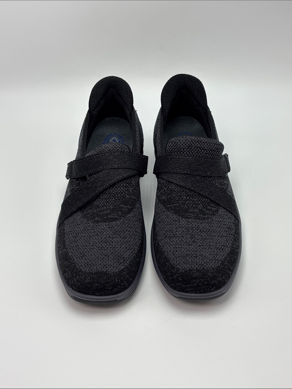 Orthofeet Women's Amalya Slip On Black Gray Orthopedic Walking Shoes - 8.5B